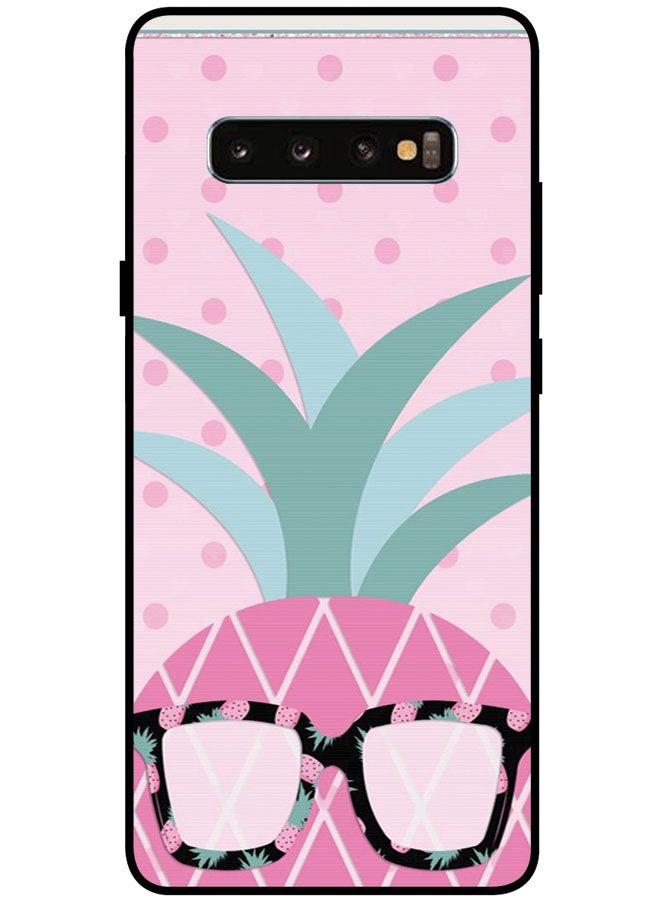 EYE CATCH Protective Case Cover For Samsung Galaxy S10 Plus 5G 6.7 Inches Smart Series Printed Protective Case Cover for Samsung S10 Plus 5G Pineapple - Image 1