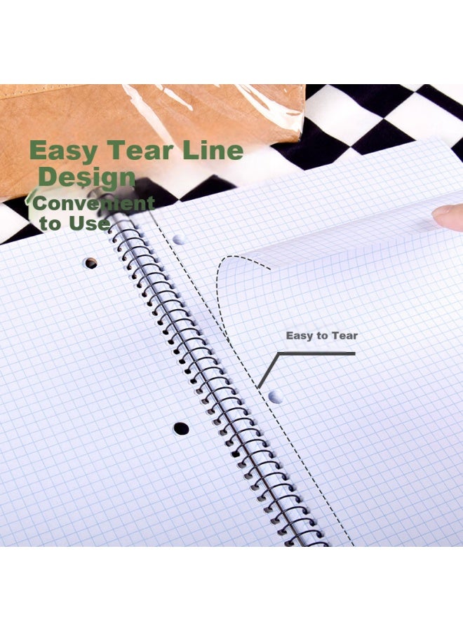 Kaisa (Kaisa) Grid Notebook A4/80 Sheets Three-Hole Spiral Vintage Kraft Paper Grid Notebook Mind Map Notepad 2 Pack (203X267Mm) - Image 3