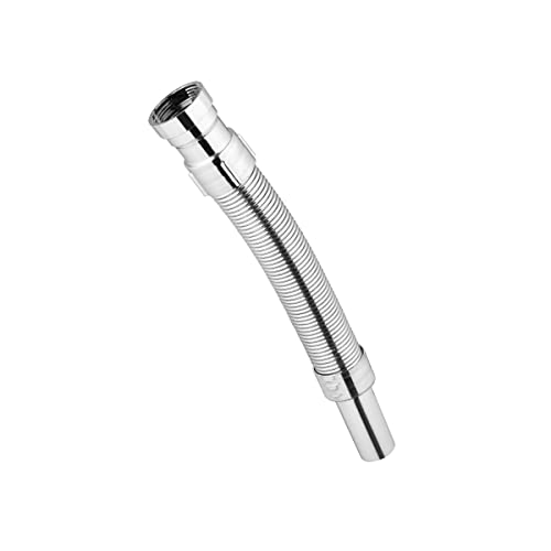 LIPKA Flexible Chrome Finish, PVC Waste Water Drain Outlet Pipe for Basin & Sink – 30 Inch Stretchable Drainage Tube | Waste Outlet Pipe for Kitchen Sink, Bathroom Basin, Washbasin & Drain Connection - Image 2