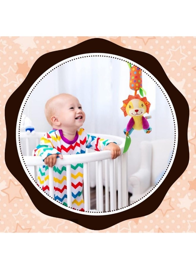 Generic Soft Hanging Baby Rattle Toy with Teethers, Ring Clip, for Stroller, Car Seat, Travel Bed for Boys and Girls, 1pc, 35cm CODE/SKK-003  - Image 5