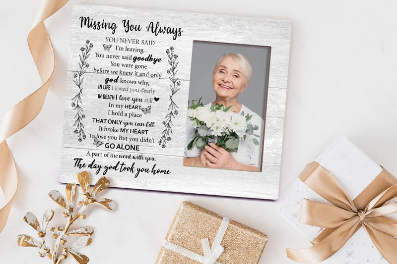 Orchroma Missing You Picture Frame - 8x10 in  HD Print  Wood  Rustic  Sympathy Gift for Loss of Loved One - Image 2