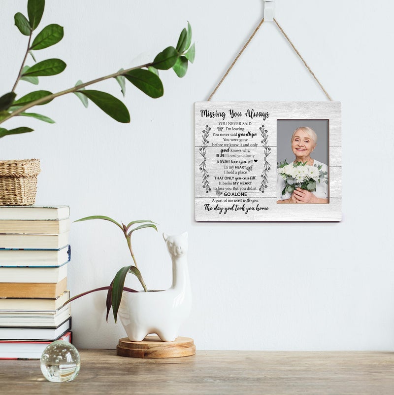 Orchroma Missing You Picture Frame - 8x10 in  HD Print  Wood  Rustic  Sympathy Gift for Loss of Loved One - Image 4