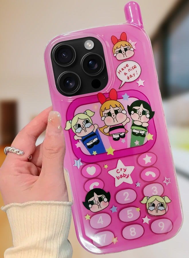 MiMi & BeiBei Cartoon Cry Baby Case Cover Mobile Back Cover for iphone 16 Pro Max Elegant Shockproof and Scratch-Resistant Cute Design for Girls and Ladies Full Protection Hard Silicon Case - Image 2
