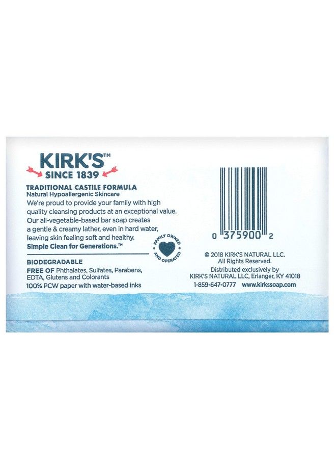 Kirk's صابون كاستيل الأصلي الطبيعي 4 أونصات (قد يختلف التعبئة) - Image 3