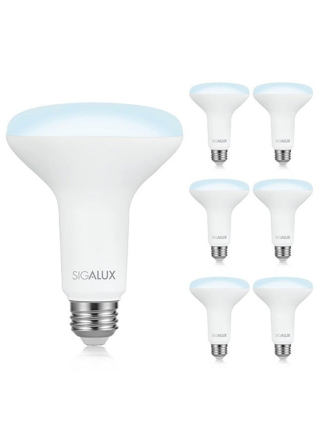 Sigalux - Led Flood Lights Indoor, Br30 Led Bulb 65W Equivalent, Dimmable Recessed Light Bulbs 650Lm 5000K Daylight Can Light Bulbs, E26 Base Bulged Light Bulbs Ul Listed, 6 Pack - Image 1