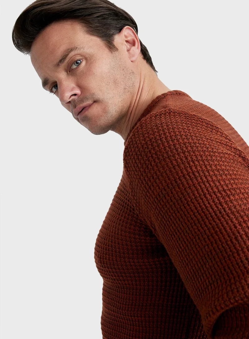 DeFacto Knitted Crew Neck Sweater