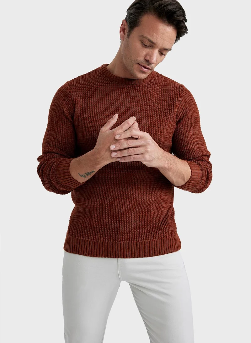 DeFacto Knitted Crew Neck Sweater