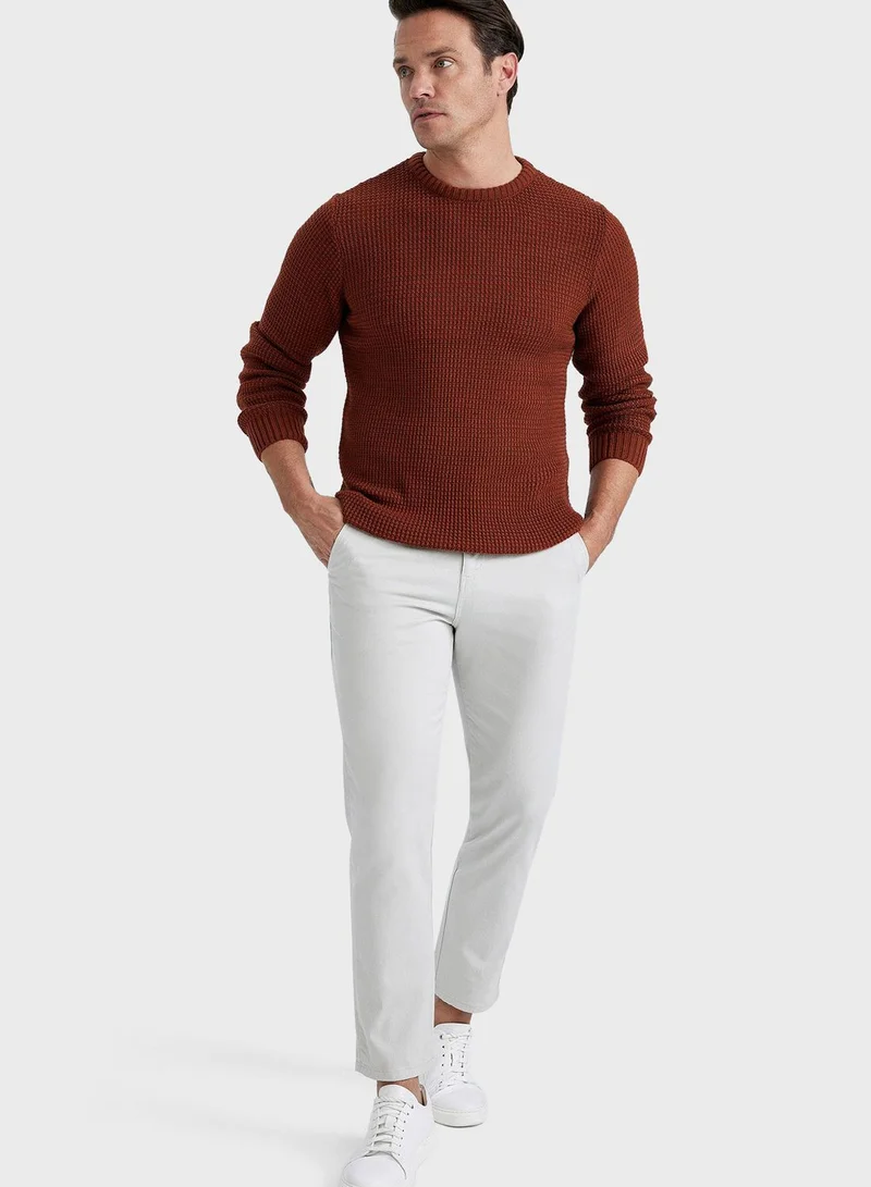 DeFacto Knitted Crew Neck Sweater
