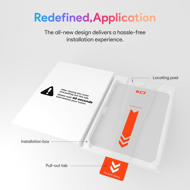 KCT 2 Pack Paperfeel Glass Screen Protector Compatible with iPad Air 13 Inch M3 2025 & M2 2024 (7th/6th Generation), Matte Surface, Tempered Glass, Easy Application Tray - Image 3