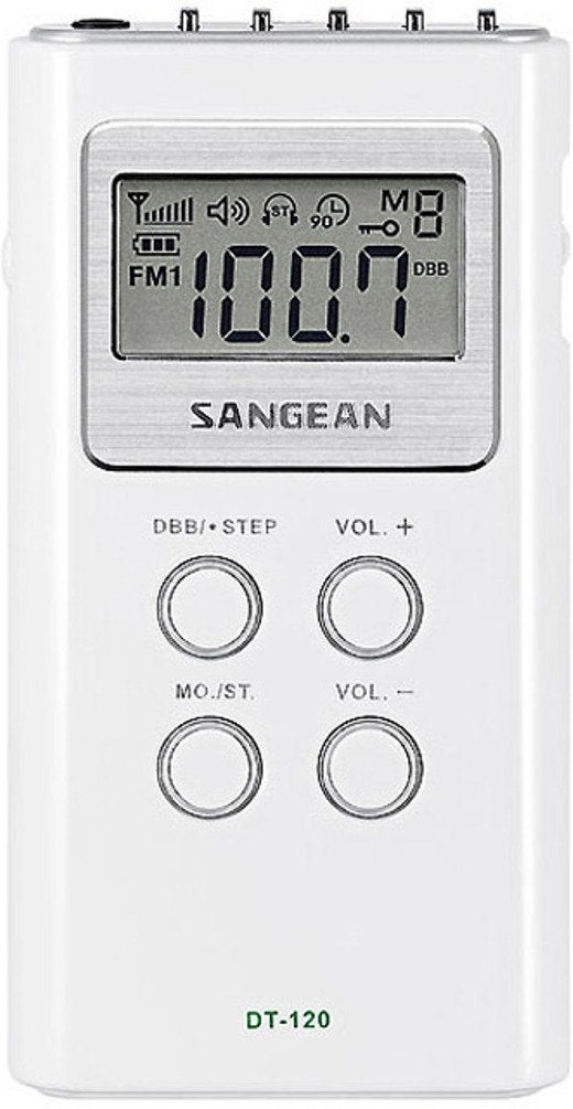 Sangean America, Inc. dt-120-white Sangean DT-120 AM/FM Stereo PLL Synthesized Pocket Receiver - Image 2