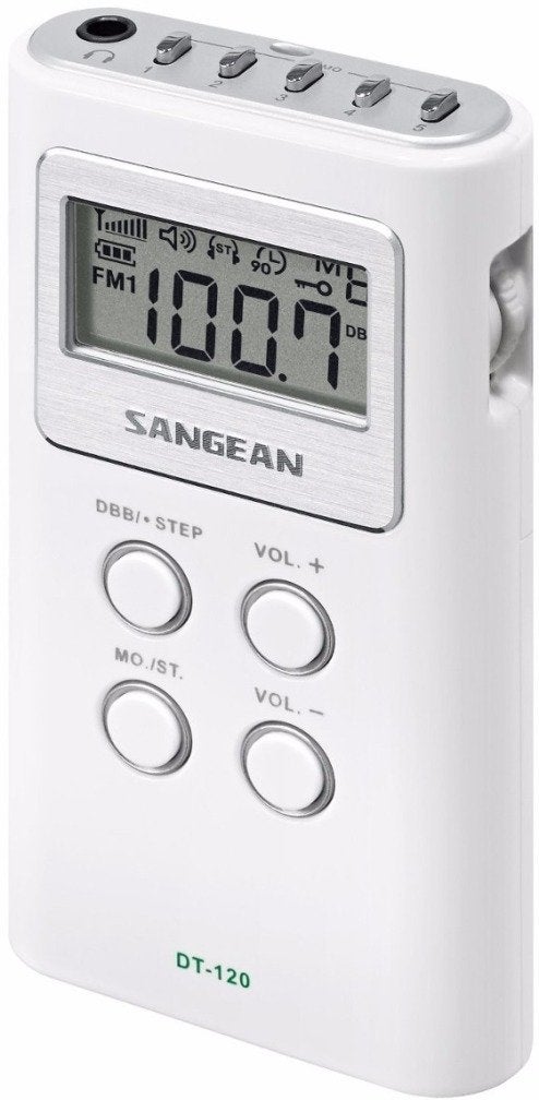 Sangean America, Inc. dt-120-white Sangean DT-120 AM/FM Stereo PLL Synthesized Pocket Receiver - Image 5