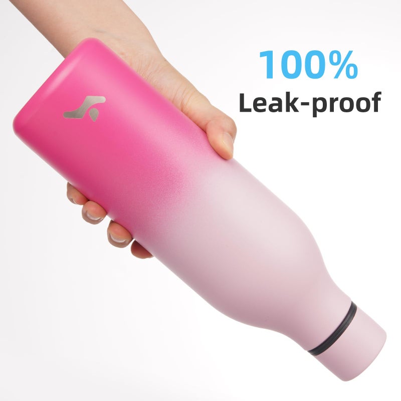 Konokyo Insulated Water Bottle with Strap,25 oz Double Wall Stainless Steel Vacuum Bottles Metal Water Flask,Cherry - Image 5