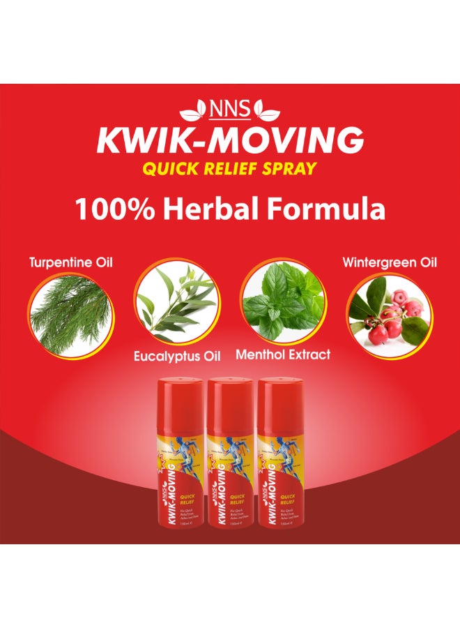 NNS Kwik-Moving- Quick Relief Spray 150Ml - Image 3
