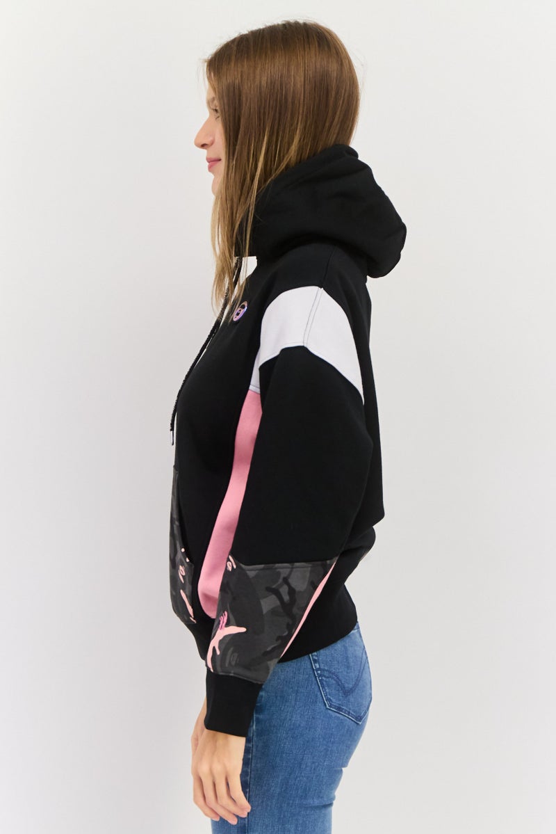 Aape By A Bathing Ape Women Brand Logo Long Sleeves Sweatshirt, Black Combo - Image 2