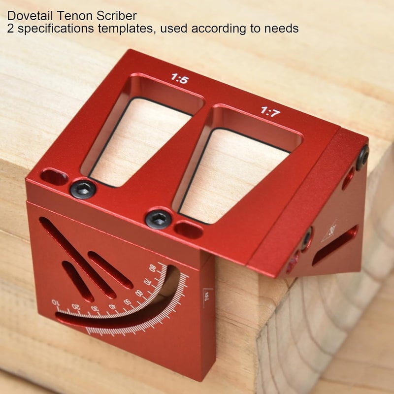 Aluminum Alloy Multi Angle Measuring Ruler 45 90 Degree Woodworking Square Protractor - Image 3