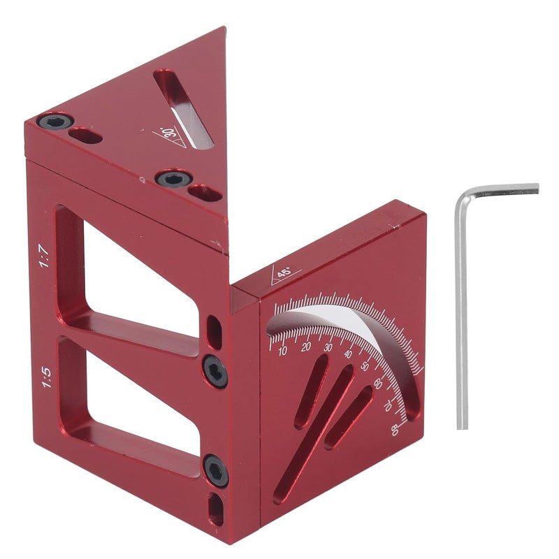 Aluminum Alloy Multi Angle Measuring Ruler 45 90 Degree Woodworking Square Protractor - Image 2