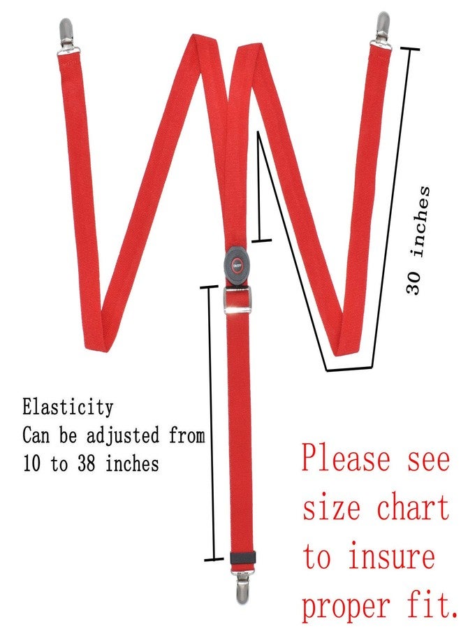 AMNQUERXUS LED Glow Light Up Christmas Suspenders Trouser Braces Y Shape Suspenders Gifts for Men Women (Red) - Image 4