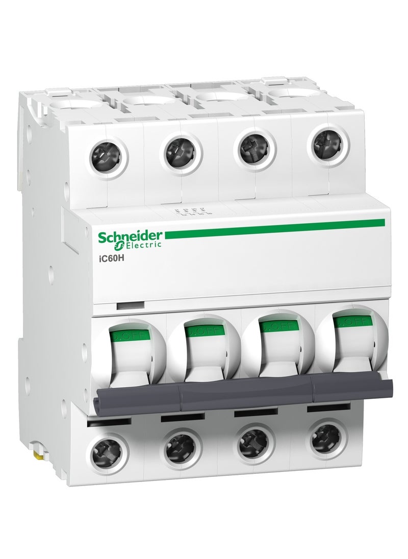 Schneider Electric A9F54406 Acti9 iC60H 4P 6A C Miniature Circuit breaker 