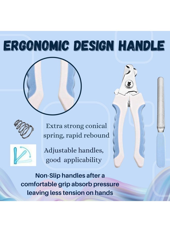 مجموعة مكونة من 3 قطع من فرشاة العناية بالقطط والكلاب - (مشط بيضاوي + قفاز تنظيف + مقص أظافر مع مبرد) | فرشاة استحمام وتدليك للعناية بالشعر للشعر الطويل أو القصير | فرشاة قطط مع زر - Image 5