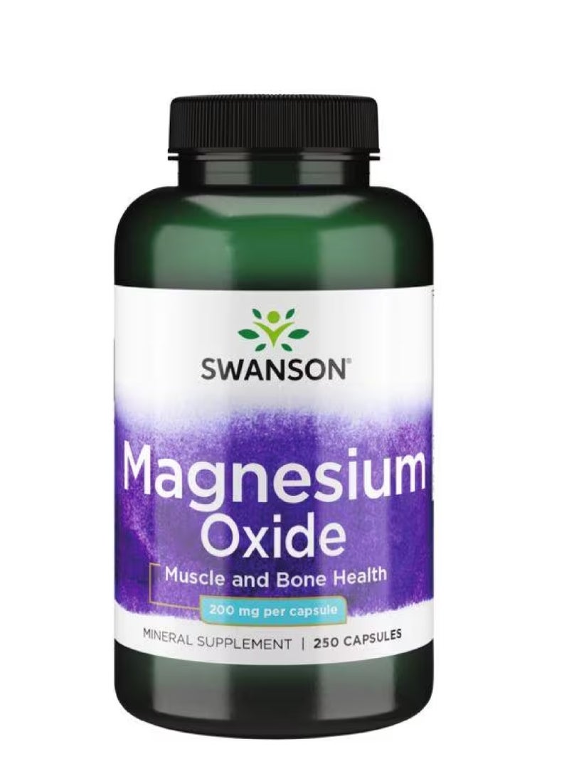 SWANSON MAGNESIUM OXIDE 250 CAPS