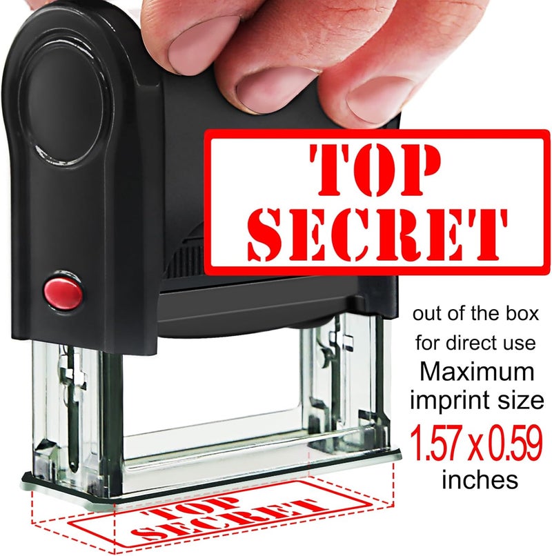 Bertiveny Self Inking Top Secret Stamps Rubber Privacy Stamp Confidential Stamps Classified Stamp,Red Top Secret Detective Seal for Scrapbooking, Arts, Craft, Kids DIY, Calendars Journals - Image 1