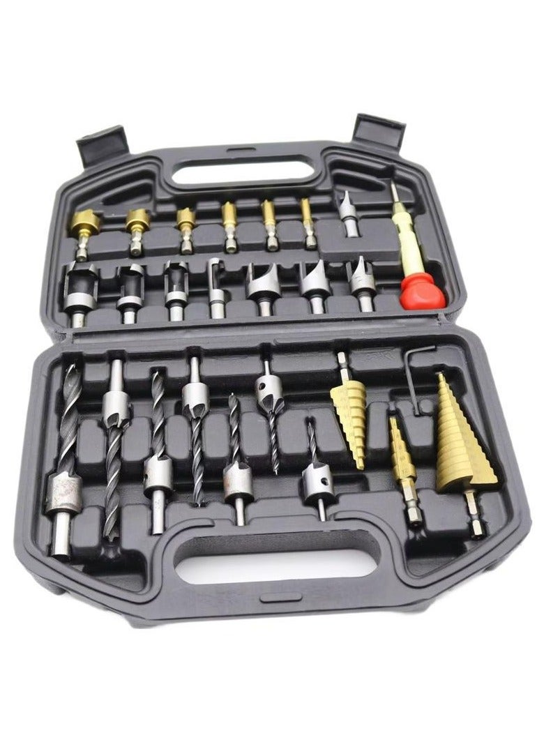 general 26-piece drill bit set with dedicated storage case compatible with most electric drills - Image 1
