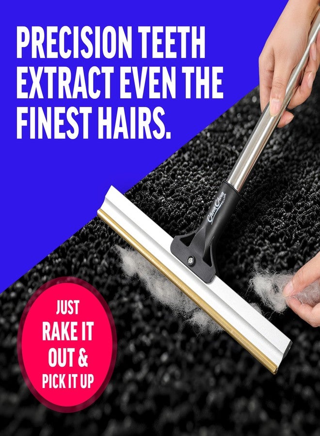 ChomChom Roller ChomChom Carpet Rake - Adjustable Pet Hair Remover Tool Up to 64 in Long - Deep Clean Embedded Pet Hair with Teeth Technology - Reusable, Quiet - for Carpets, Stairs, Rugs, Pet Beds, Cars & More - Image 4