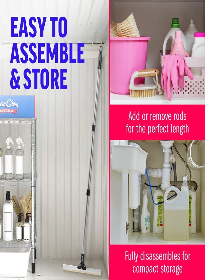 ChomChom Roller ChomChom Carpet Rake - Adjustable Pet Hair Remover Tool Up to 64 in Long - Deep Clean Embedded Pet Hair with Teeth Technology - Reusable, Quiet - for Carpets, Stairs, Rugs, Pet Beds, Cars & More - Image 5