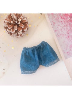 Brown Leopard Print Horn Button Coat Cotton Coat Bear Rabbit Clothes 20cm Set 20cm Doll Clothes Star Style-Specifications:20cm-Color:Knock Pants Blue