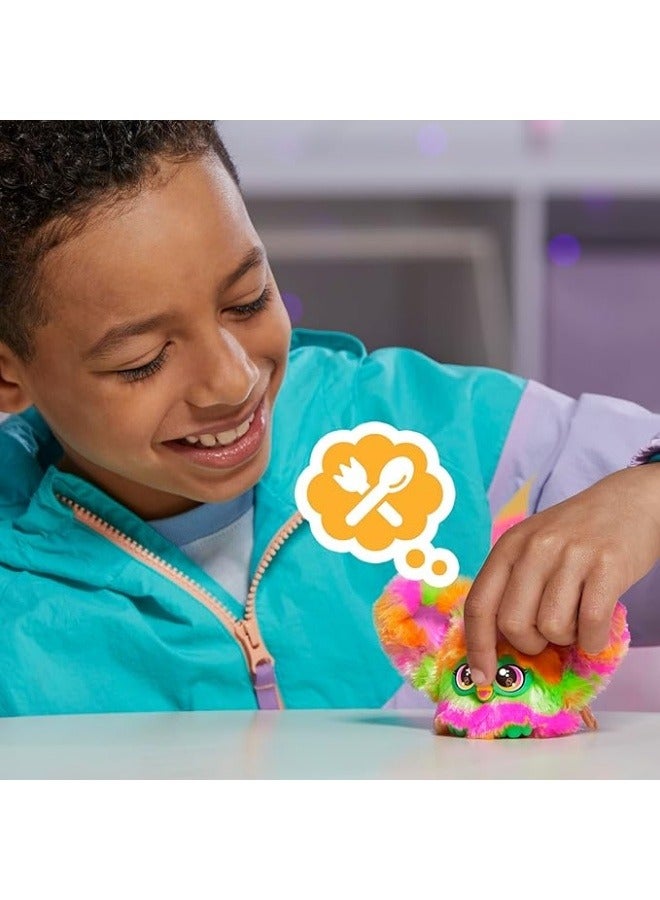 Furby فوربلتس بار-تاي صديق صغير، 45+ صوت، موسيقى ديسكو، يتحدث فقط بالفوربيش، ألعاب قماشية إلكترونية للبنات والأولاد، حيوانات أليفة تفاعلية، متعددة الألوان، 6+ - Image 5
