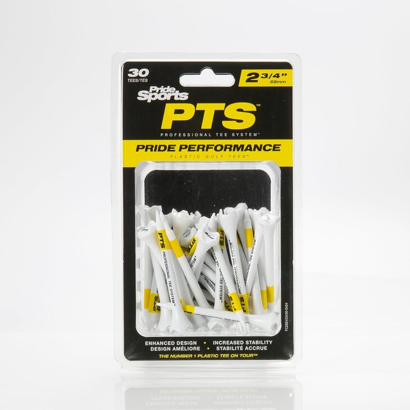 PrideSports Pride Sports Professional Tee System Evolution Golf Tees - 30 Count, 2-3/4 Inch, Yellow - Image 2