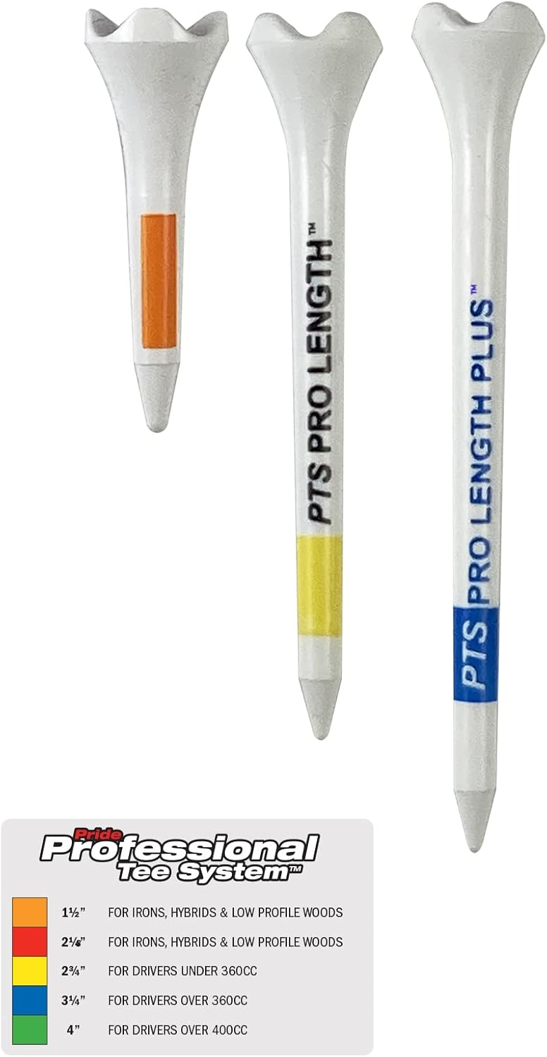PrideSports Pride Sports Professional Tee System Evolution Golf Tees - 30 Count, 2-3/4 Inch, Yellow - Image 5