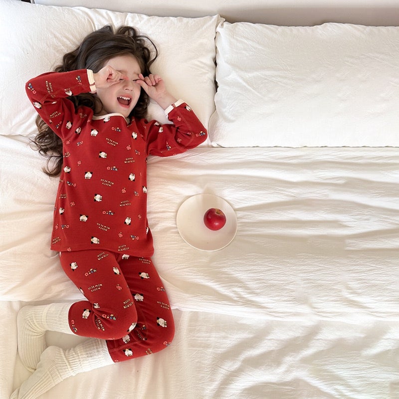 Children'S Cotton Underwear Suit Girls' All Cotton Thick Children'S Autumn Clothes And Trousers Baby Children'S Girls Warm Boys' - Image 3