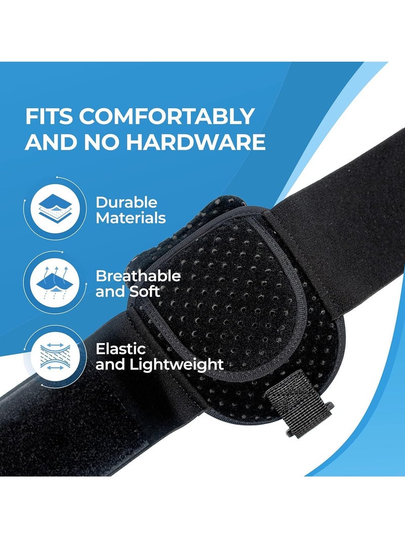Hernia Belts for Men - Adjustable Inguinal Hernia Belt Left or Right Side - Groin Compression Wrap with Adjustable Waist Strap - Univeral Fit Discreet Under Clothing  Comfortable Support - Image 3