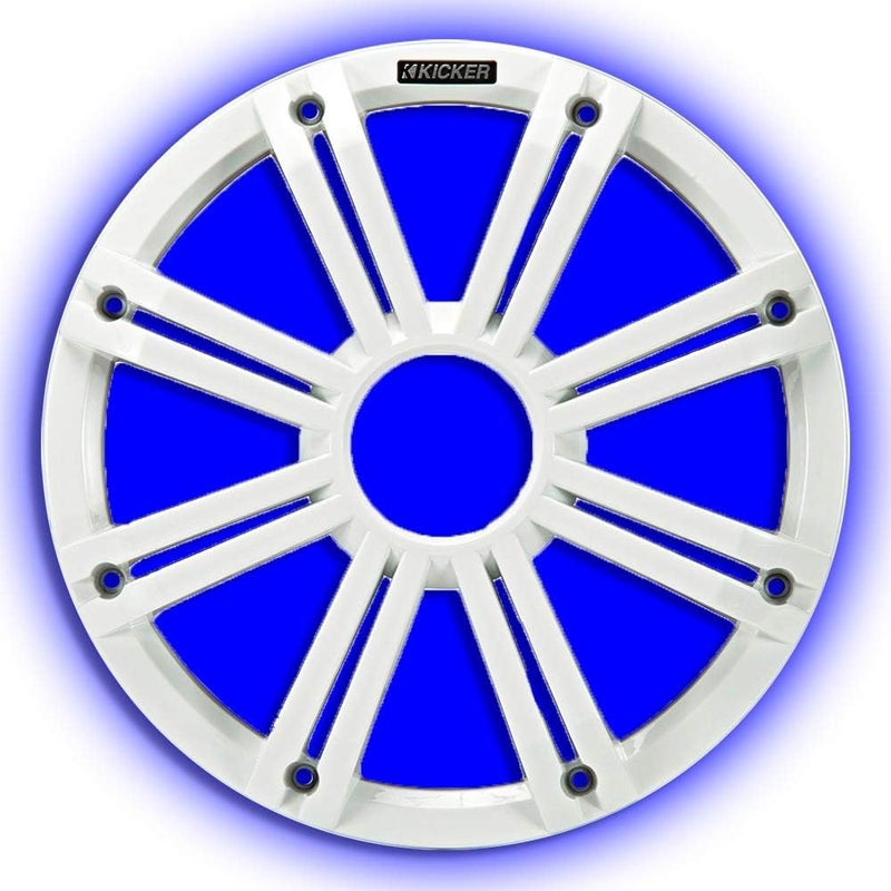 Kicker KMG10 12-Inch Grille for KM12 and KMF12 Subwoofer with LED Lights - White - Image 3