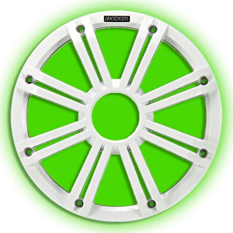 Kicker KMG10 12-Inch Grille for KM12 and KMF12 Subwoofer with LED Lights - White - Image 2