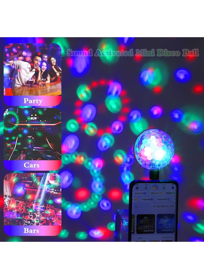 SOLARAE Disco Ball Light, USB Rechargeable Battery Disco Lights, DJ Disco Ball Stage Lights, Create a Festive Atmosphere for Parties, KTV, Birthday - Image 2