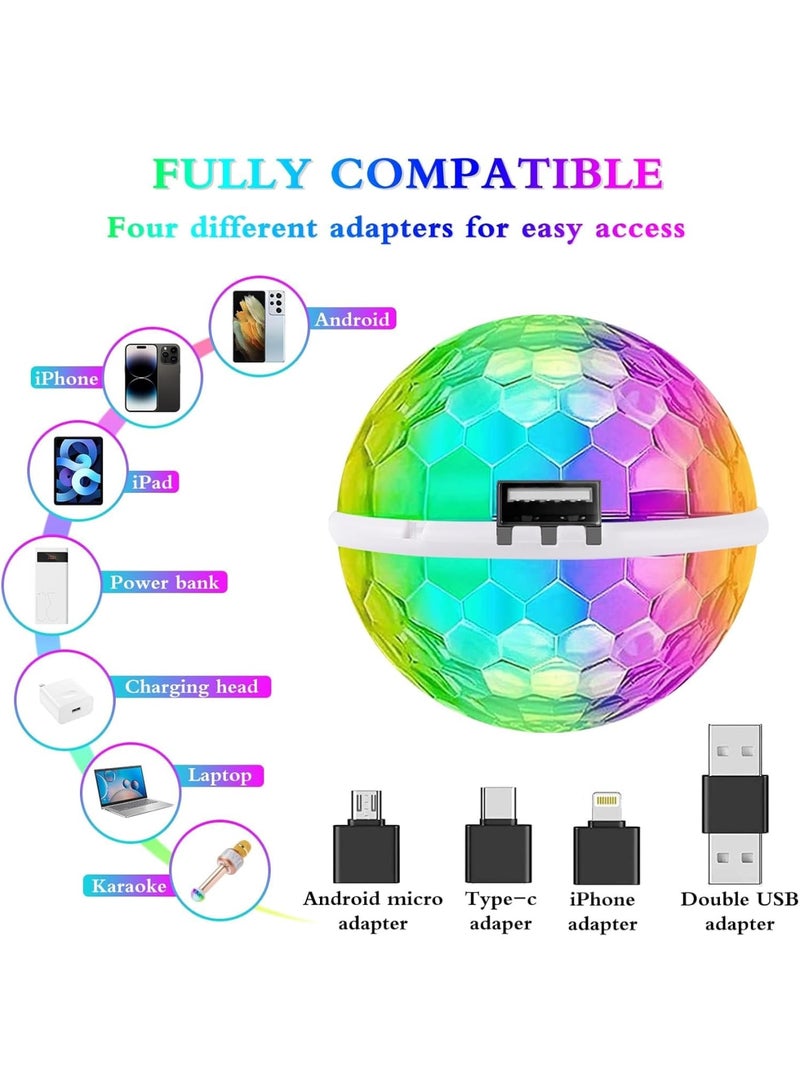 SOLARAE Disco Ball Light, USB Rechargeable Battery Disco Lights, DJ Disco Ball Stage Lights, Create a Festive Atmosphere for Parties, KTV, Birthday - Image 4