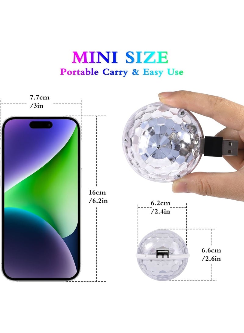 SOLARAE Disco Ball Light, USB Rechargeable Battery Disco Lights, DJ Disco Ball Stage Lights, Create a Festive Atmosphere for Parties, KTV, Birthday - Image 5