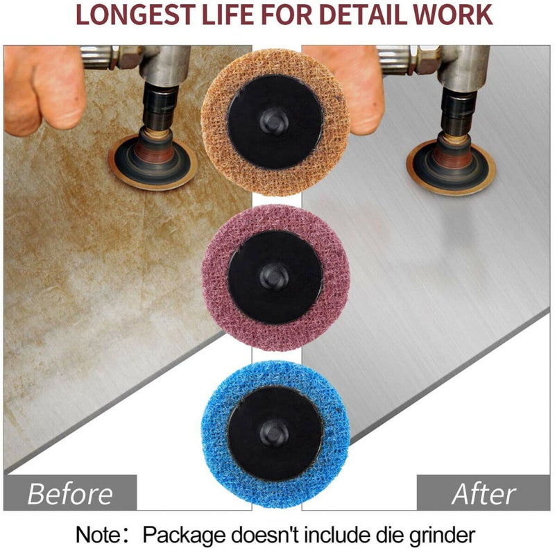Sanding Discs: 46PCS 2 Inches Resin Bond Aluminum Oxide Grain - Color Coded 3 Grades Abrasive Tools for Detail Contour Work, Woodworking, Metal Polishing & DIY Projects - Image 2