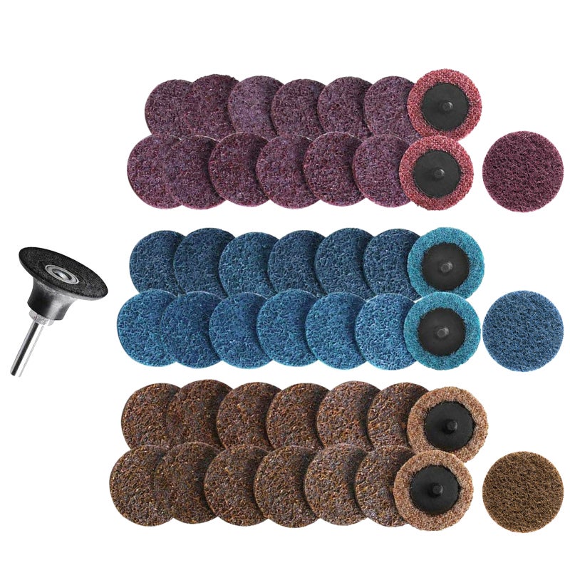 Sanding Discs: 46PCS 2 Inches Resin Bond Aluminum Oxide Grain - Color Coded 3 Grades Abrasive Tools for Detail Contour Work, Woodworking, Metal Polishing & DIY Projects - Image 1