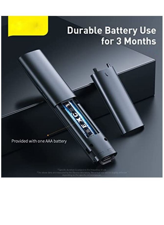 مؤشر عرض مقدم لاسلكي مع مؤشر ليزر وجهاز استقبال بلوتوث USB / Type-C 10 × 3 × 2 سم