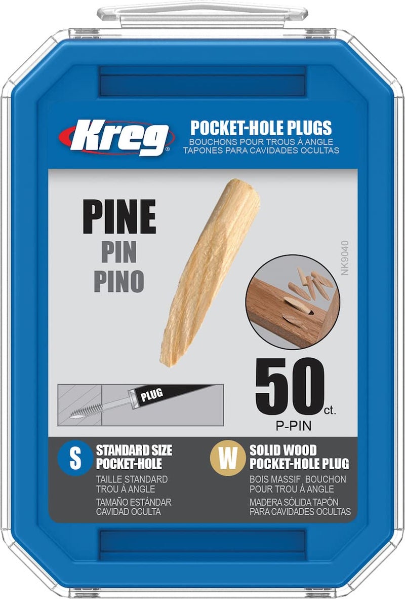 Kreg P-PIN Solid-Wood Pocket-Hole Plugs - Pine - 50 Count (1 Pack) - Image 1