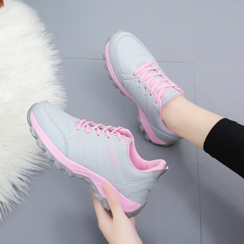 Leather Sports Shoes For Women'S Feet, Black Work Shoes, Mother'S Kitchen Shoes, Girls' Student Sneakers, Walking Shoes - Image 2