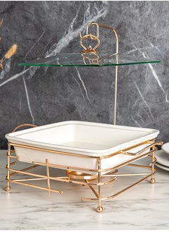 La Mesa Food Warmer Set With Candle Stand Square  - Image 2