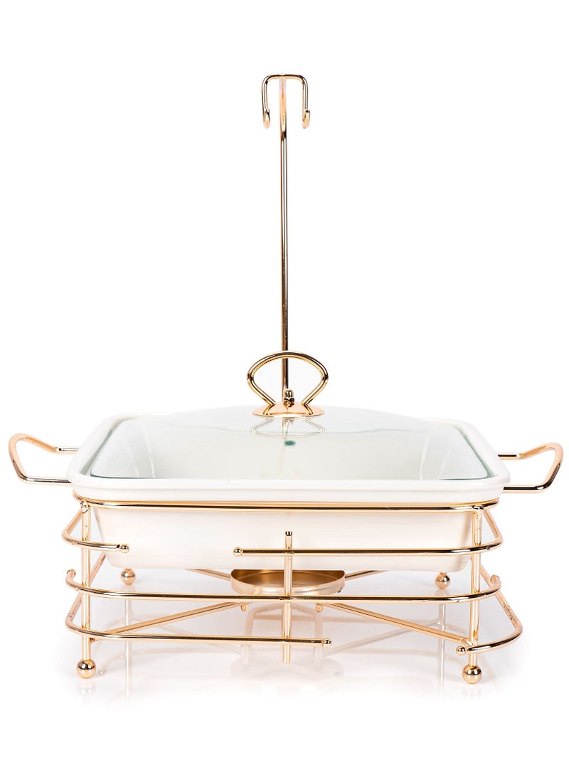 La Mesa Food Warmer Set With Candle Stand Square  - Image 3