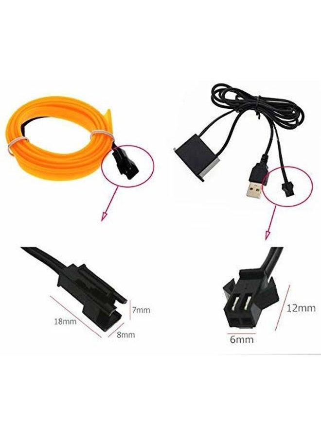ABALDI DC 5V Portable USB El Wire Neon Strip Light Driver EL Tape Controller EL Panel Driver Unit Inverter(DC-5V) - Image 5