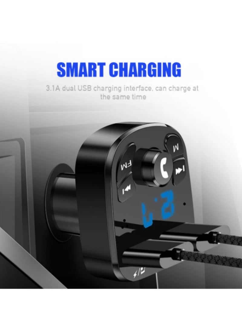 Car Bluetooth Charger Bluetooth Player Lossless Sound Quality USB Quick Charge