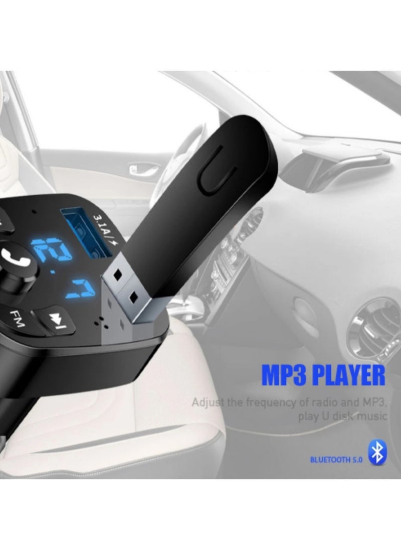 Car Bluetooth Charger Bluetooth Player Lossless Sound Quality USB Quick Charge