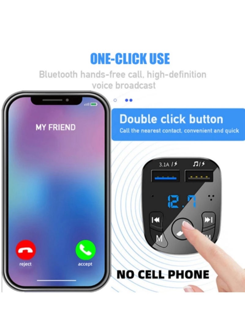 Car Bluetooth Charger Bluetooth Player Lossless Sound Quality USB Quick Charge